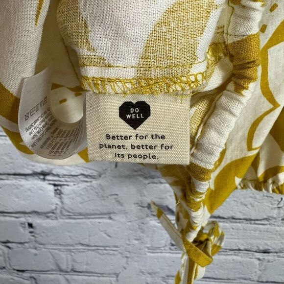 Madewell Tank Top Linen-Blend Meriden Crop Cami Tie Tropicale Floral S/M NWT - Picture 7 of 9